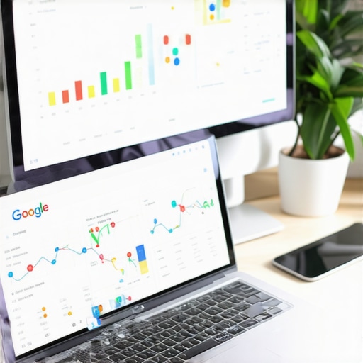 Advanced Local SEO Strategies Workspace Workspace with SEO data and Google Maps analytics on screen.