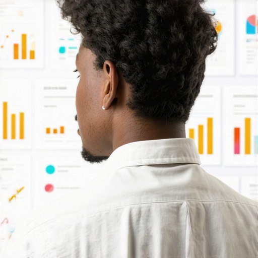 Advanced Local SEO Strategy Analysis Person analyzing local SEO and schema markup strategies with charts.