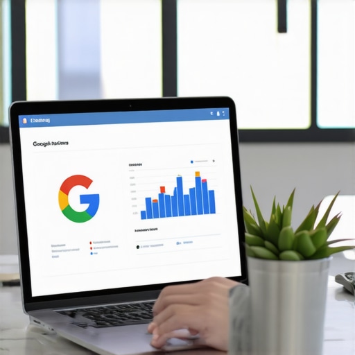 Optimizing Google My Business Profile for Local SEO Business owner working on Google My Business profile to improve local search ranking