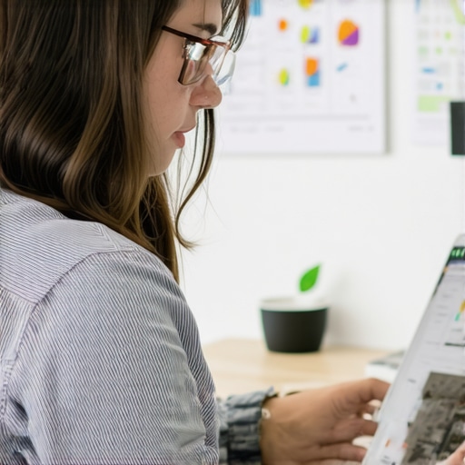 Optimizing Local Listings for Better Visibility Business owner enhancing GMB profile on computer with maps