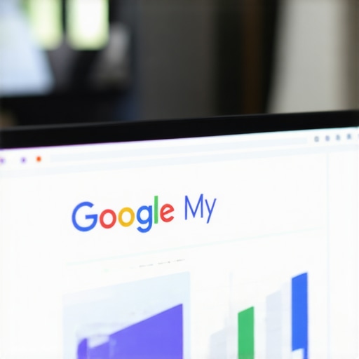 Business owner editing Google My Business profile on laptop for better local search ranking