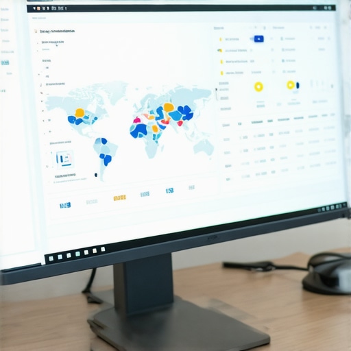 Using Advanced Tools to Maintain Google Maps Rankings A person reviewing local SEO analytics on multiple screens to sustain Google Maps visibility