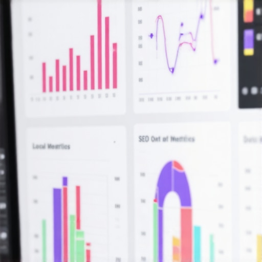 Analytics Dashboard for Local SEO A modern analytics dashboard displaying local search metrics and trends
