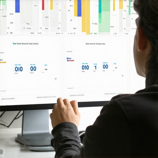 Person reviewing local SEO analytics on a computer screen detailing Google Maps rankings.