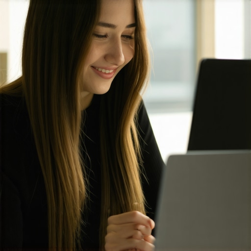 Business owner updating Google My Business profile and interacting with customers in a local setting