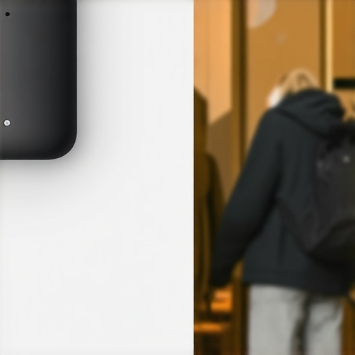 Device showing Bluetooth signals marking customer visits at a storefront.