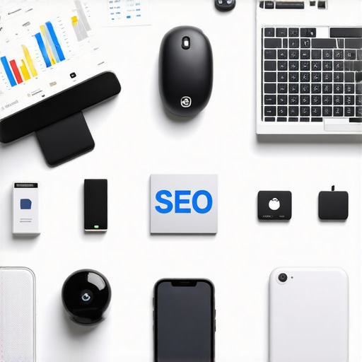 A workspace featuring digital tools and devices used for local SEO maintenance and tracking.