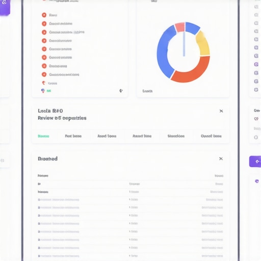 A screenshot of a local SEO management dashboard showing engagement metrics and review responses.